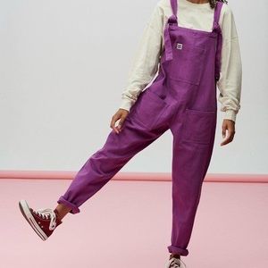 Lucy & Yak Atlas Dungarees in Dark Violet